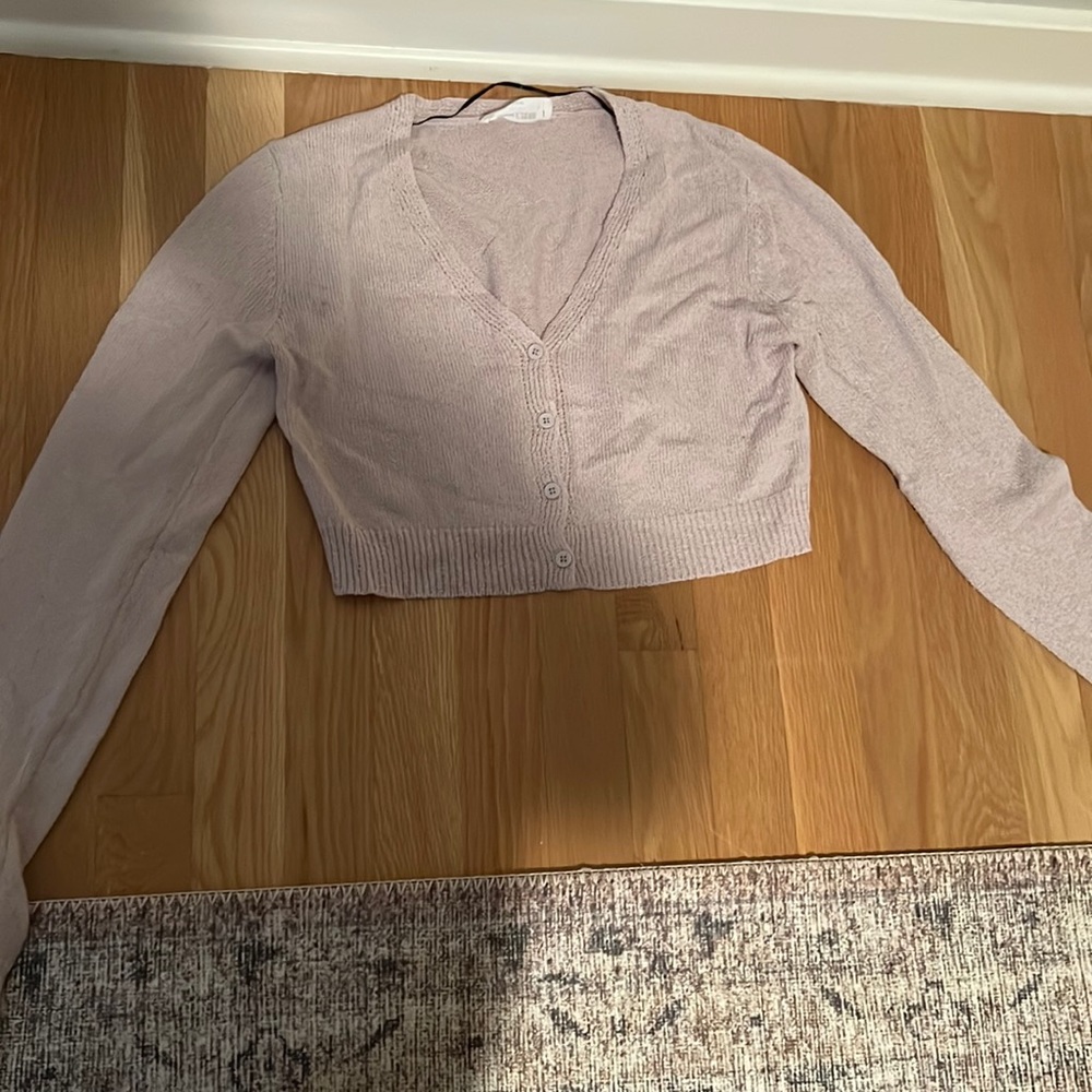 Lavender cropped sweatshirt